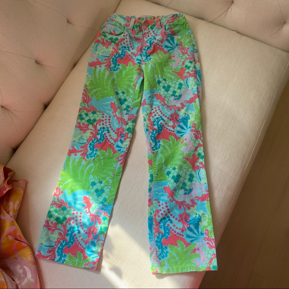 Lily Pulitzer Multi Color Paisley Gecko Corduroy